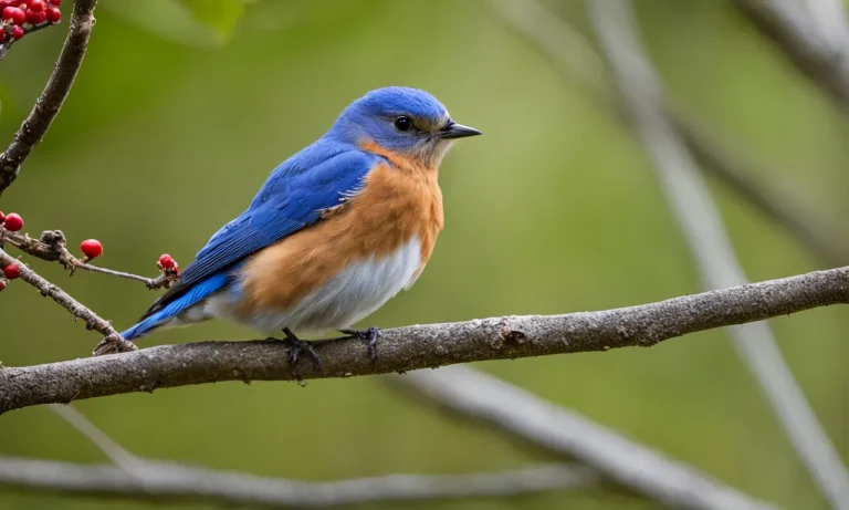 What Is The Small Blue Bird With A Red Chest?